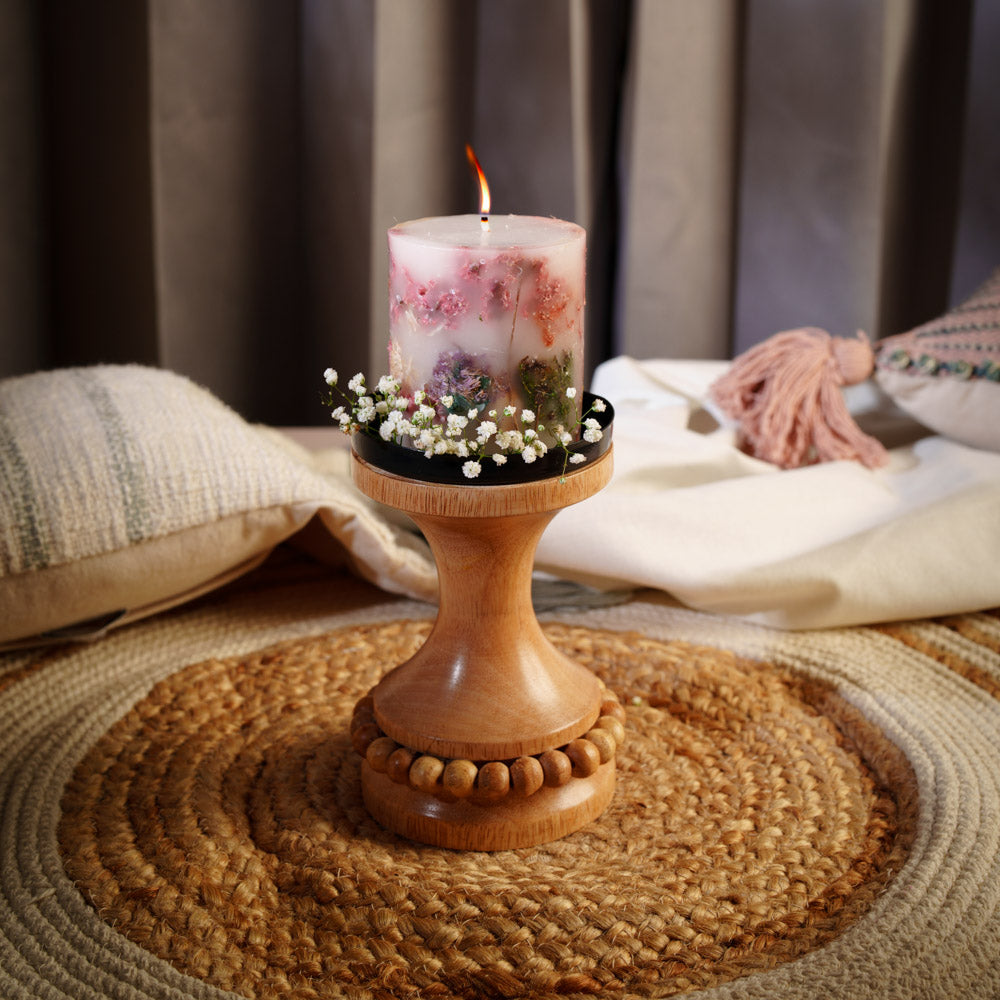 Dry Flower Candle