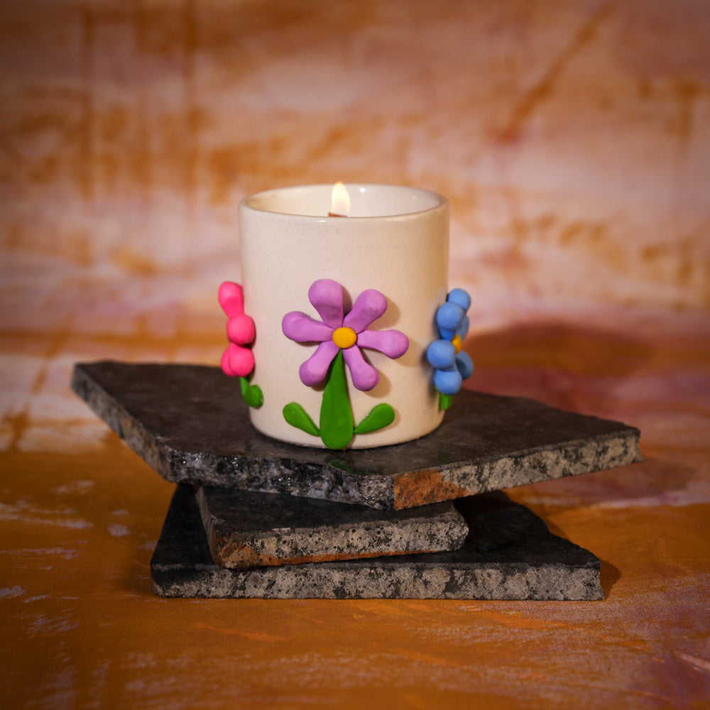 Floral candle