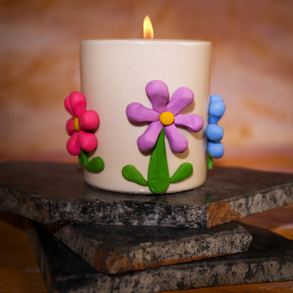 Floral candle