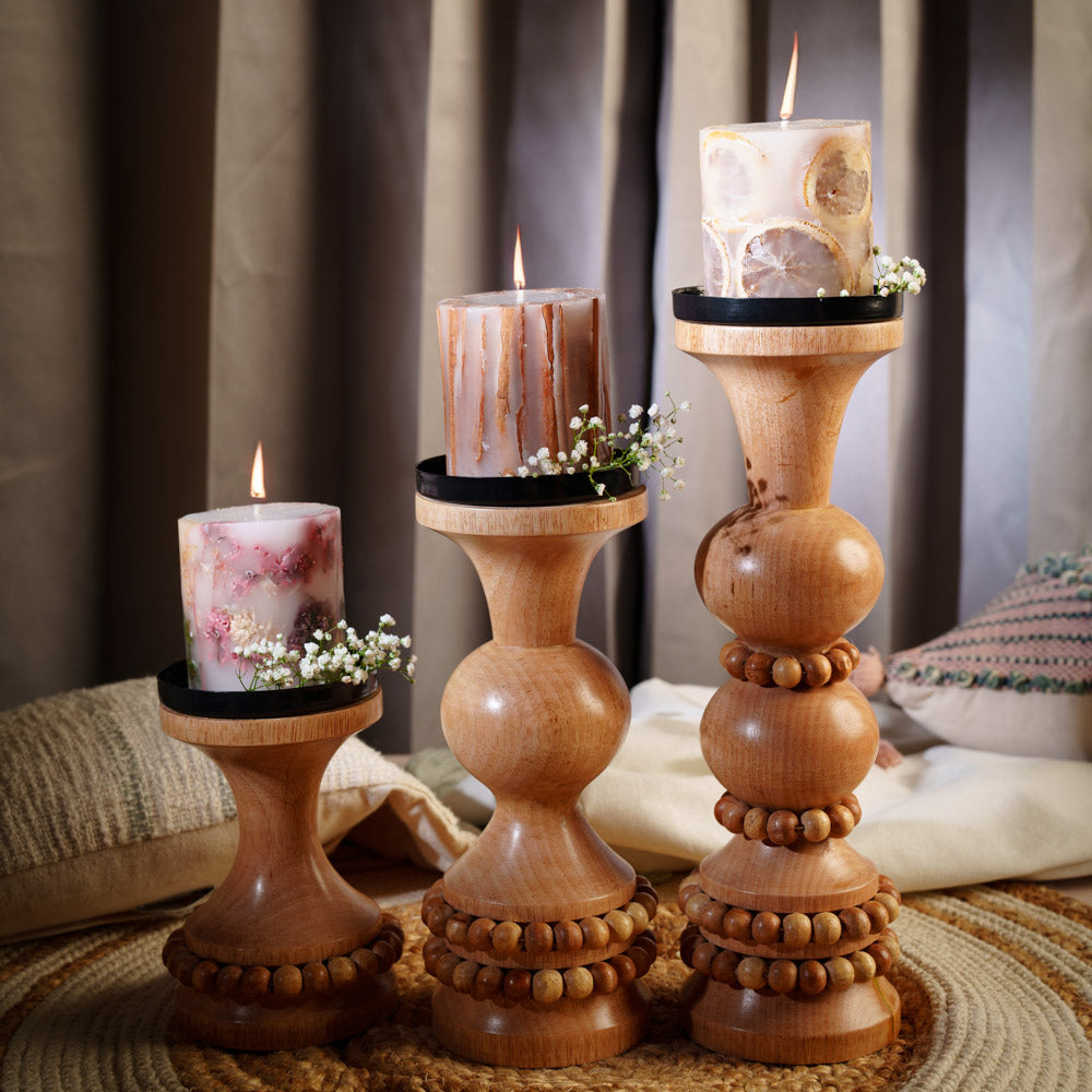 Wooden Candle Stands